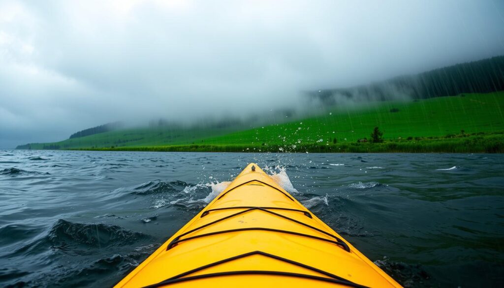 Kayaking Challenges in Rainy Weather