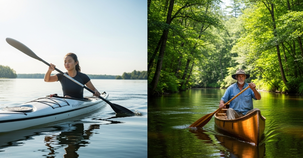 what's the difference between a kayak and a canoe