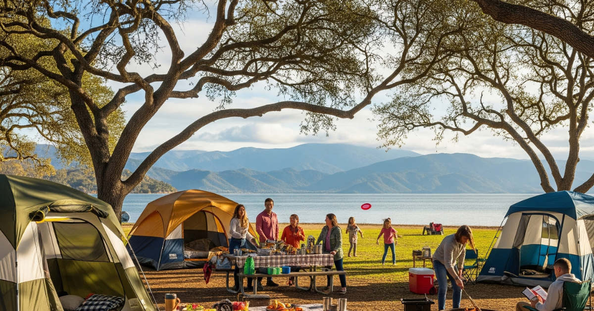 Scenic lake casitas camping site