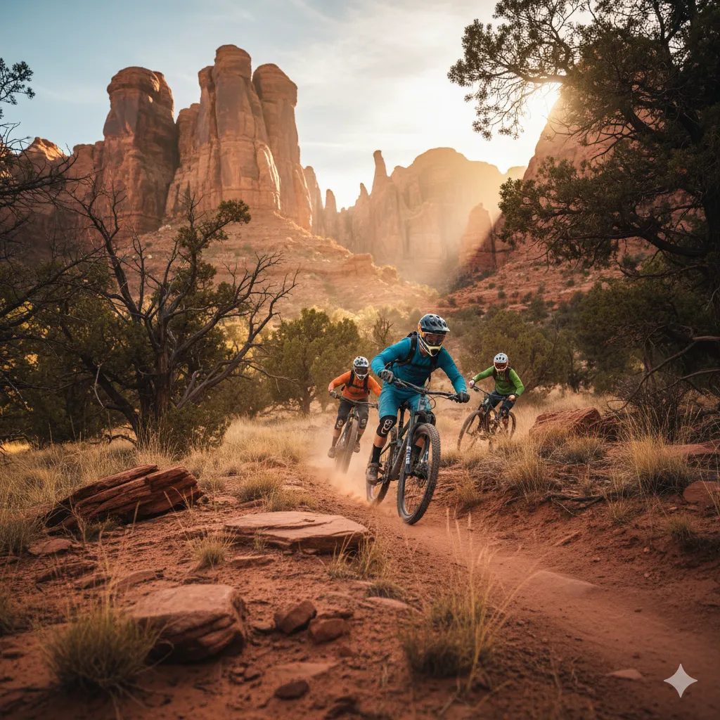 moab mountain biking forest trail
