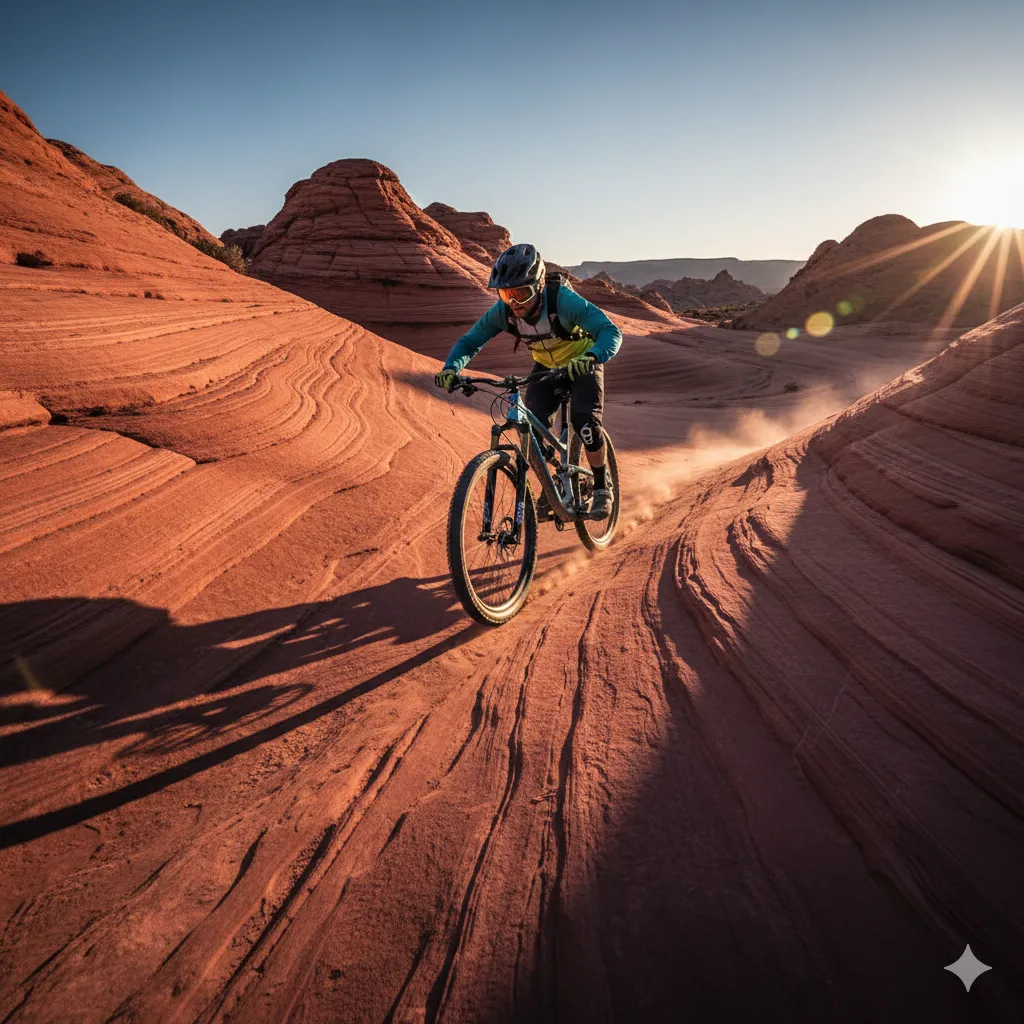 moab mountain biking slickrock trail