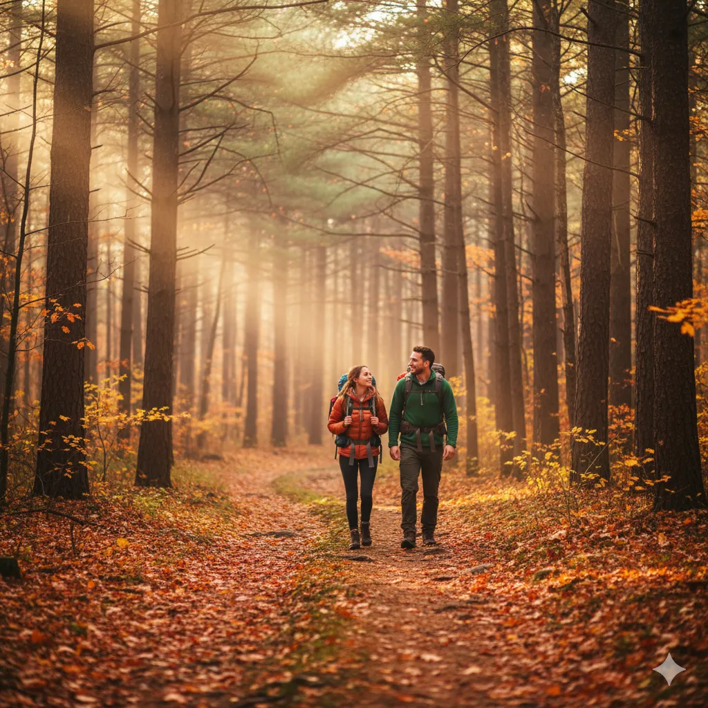 poconos hiking trail sign