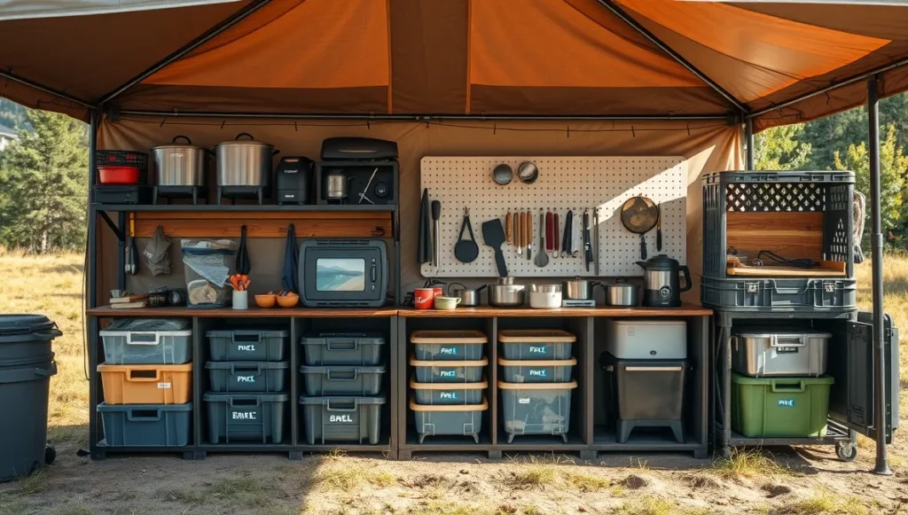 camp kitchen organization ideas