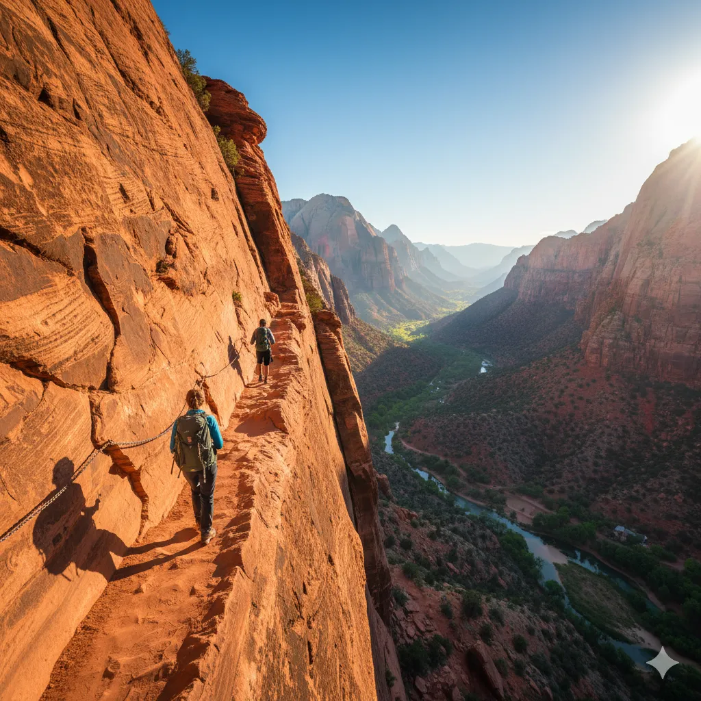zion utah hiking trail