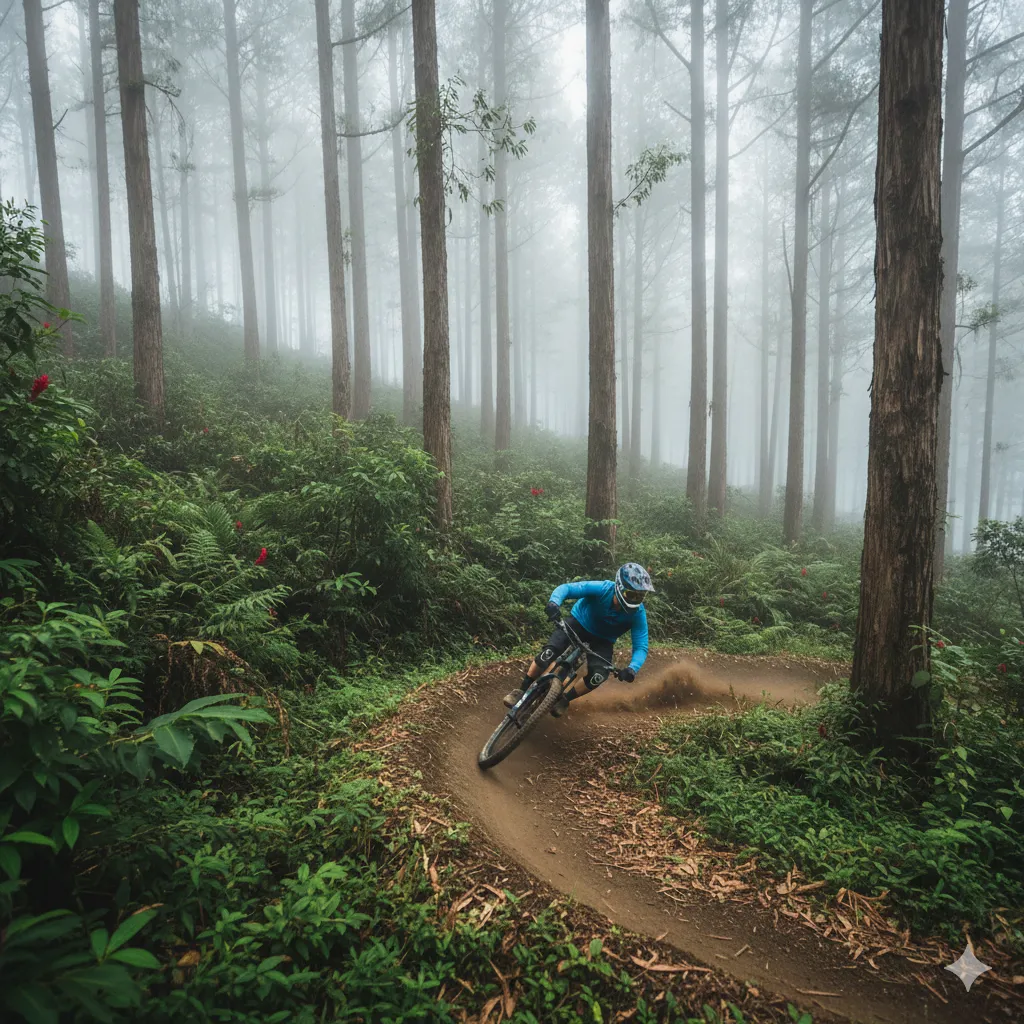 singletrack riding in makawao forest reserve
